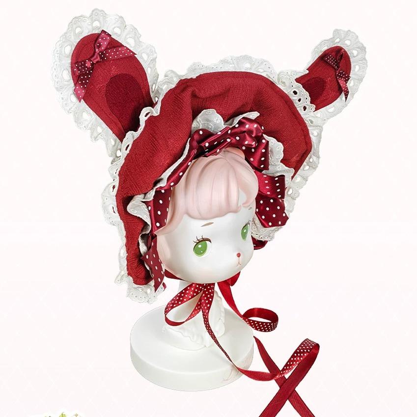 Cream Berry Party - Sweet Lolita JSK Dress, Strawberry Polka-Dot Print 45860:866133