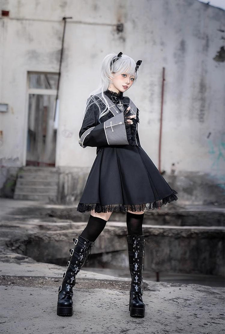 CastleToo~Rules of the Otherworld~Gothic Ouji Lolita Shorts Set with Embroidery Jacket