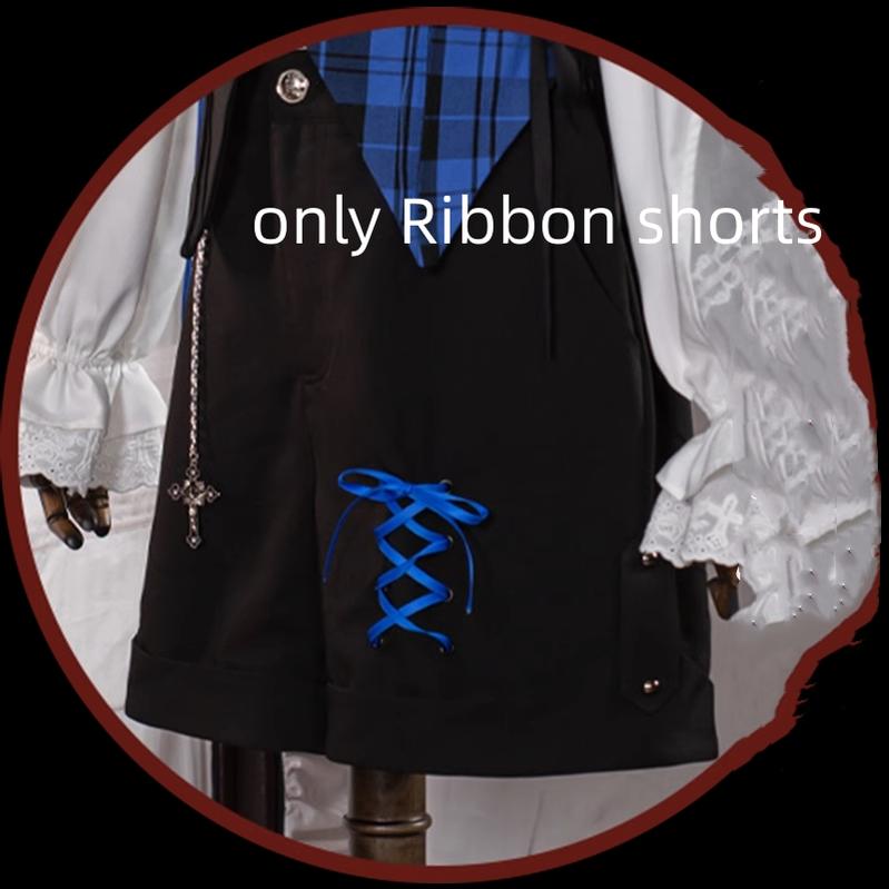 OCELOT~Kalila~Punk Lolita Dress Set Plaid Shorts Set S Ribbon Shorts (Comes with Two-Tone Ribbon) 