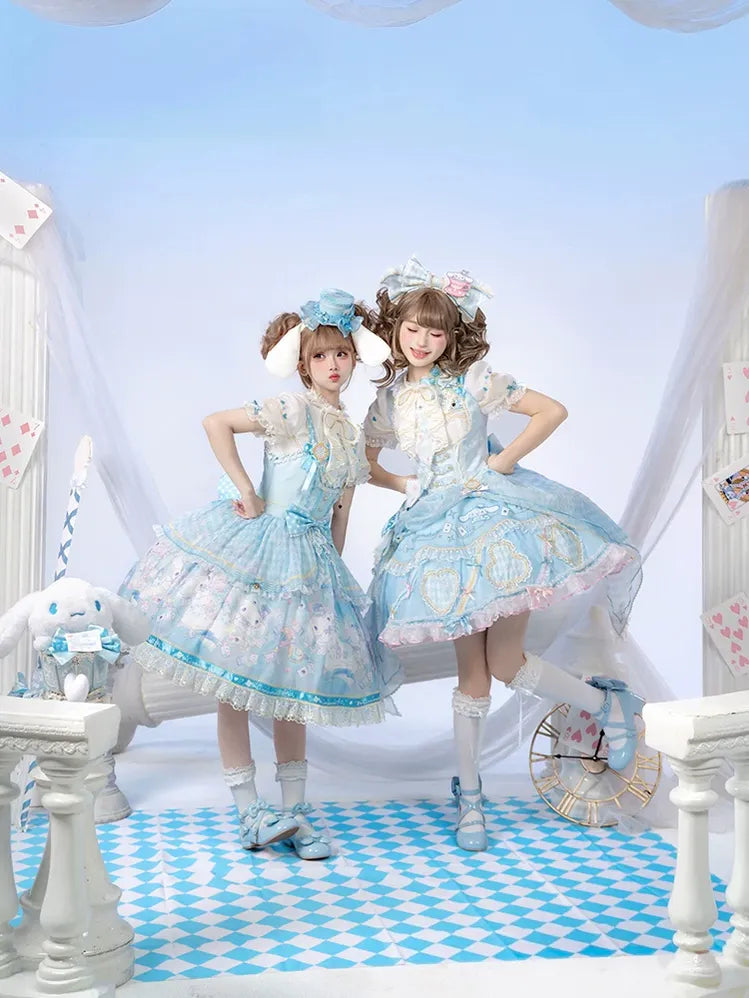 Cinnamoroll Magician - IP Collaboration Sweet Lolita Dress Set, Cinnamoroll Prints 45993:871395