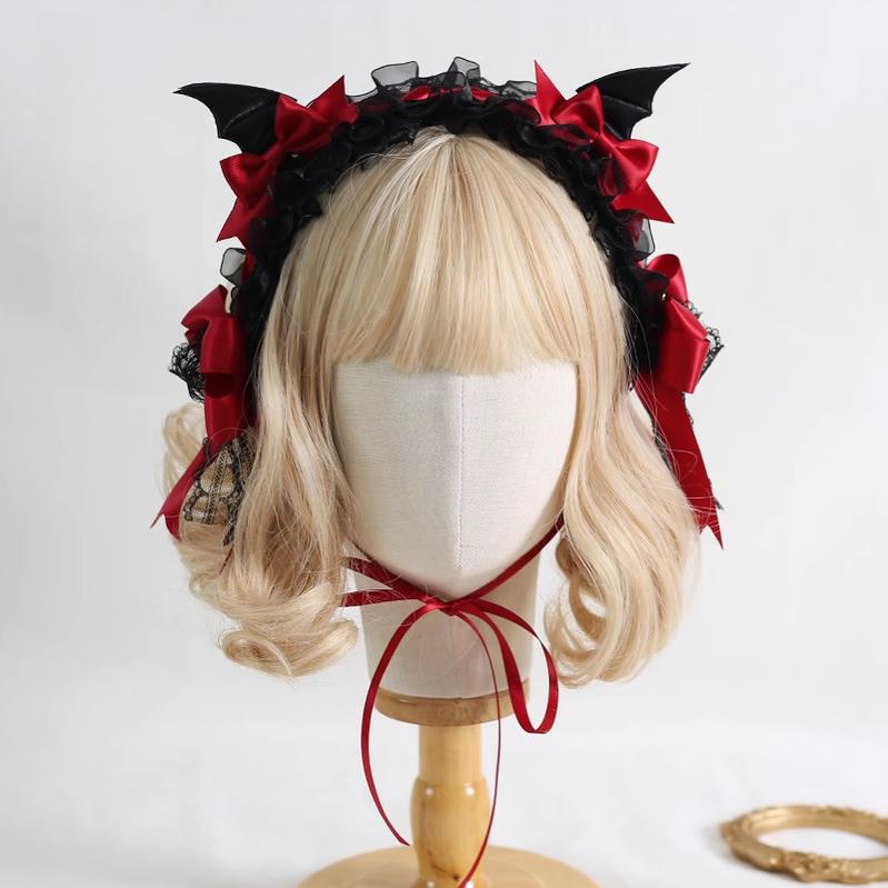Xiaogui - Halloween Gothic Lolita Hairband, Detachable Devil Wings 44225:798847