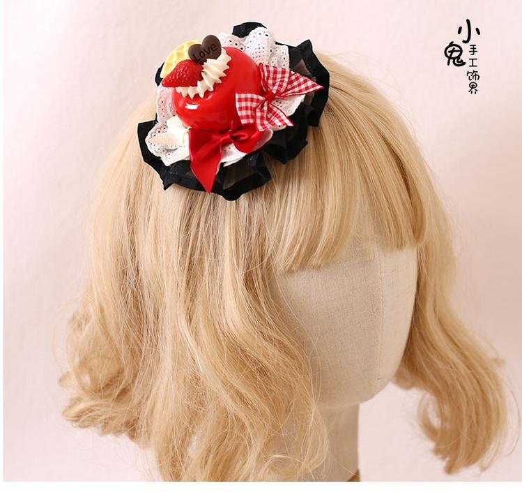 Xiaogui - Sweet Cake - Kawaii Lolita Hairpin Cake Flower Pill Headdress