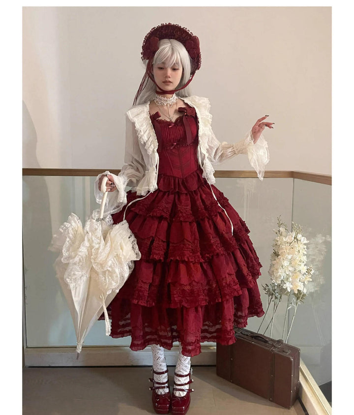 MEEKWIND~Miss Flora~Elegant Lolita Bodice Suit Tiered Skirt