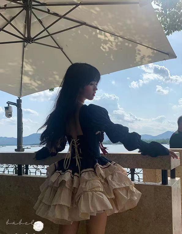 Lolita Strapless Dress Fishbone Dress – 42Lolita