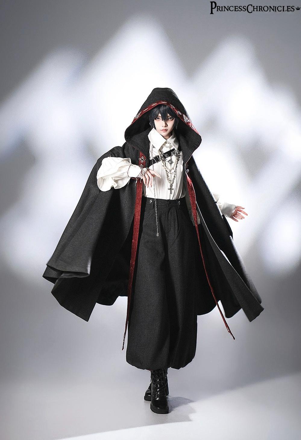 Princess Chronicles~Divine Covenant~Retro Ouji Lolita Pants Suit Male Lolita Long Cape 41968:720904