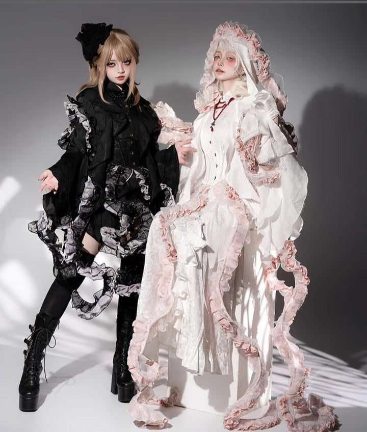 Camouflage Humanoid~Enigmatic Engulf~Ouji Lolita Shirt Tentacle-like Petticoat and Matching Blouse