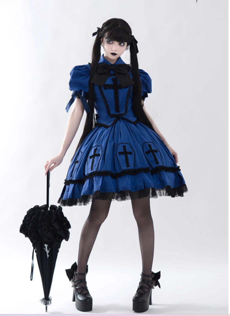 (Buyforme)Confession Balloon~Halloween Cross Lolita OP Dress   