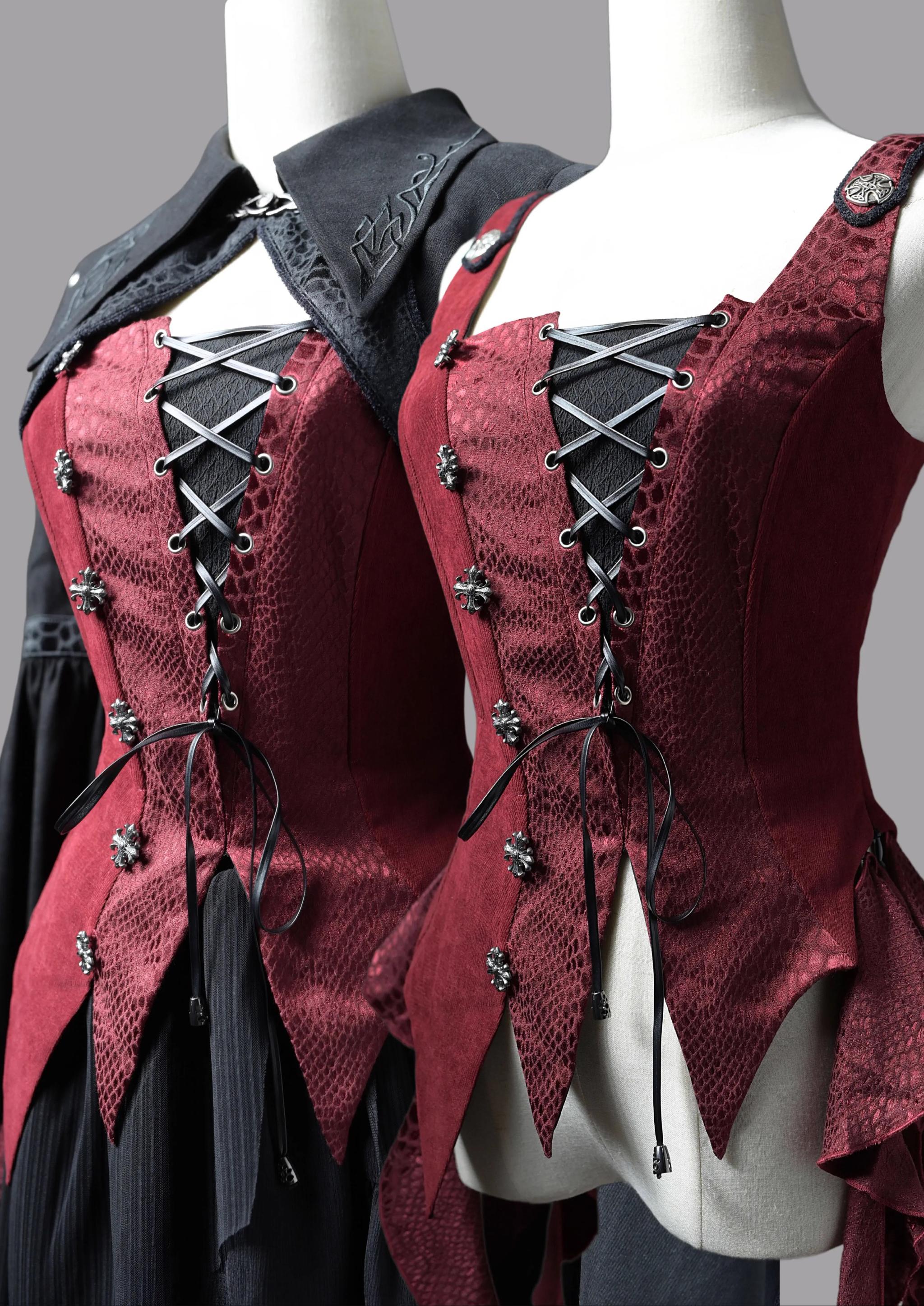 Wuyuzhe~Dragoon Knight 3.0 Version~Western Fantasy Style Lolita Irregular Skirt Set Lolita Vest 40186:651170