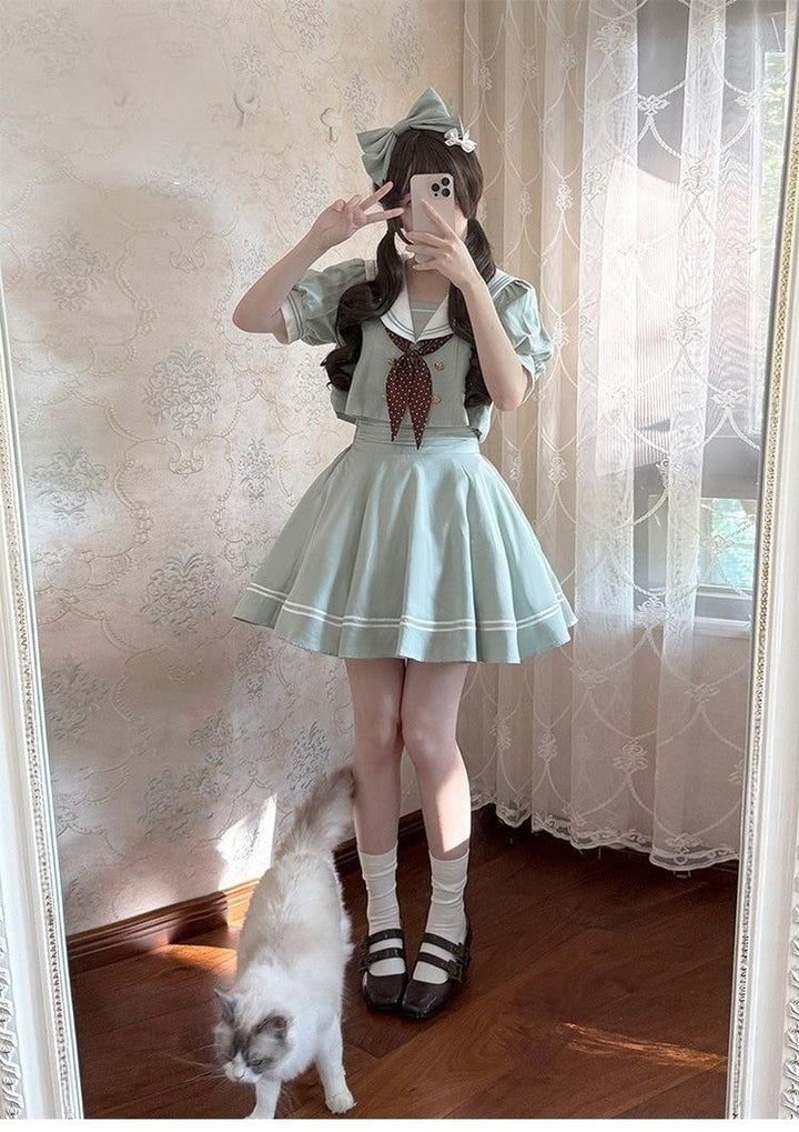 Beleganty - Sea and Wind Separate SP 3.0 - Sailor Lolita Skirt, Long/Short Lengths