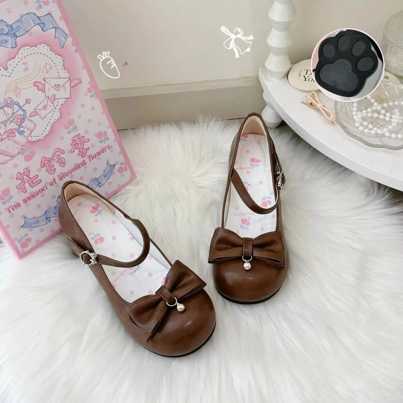 Dingbell Bunny - Sweet Lolita Round Toe Shoes, Cat Paw Heel 45672:858092