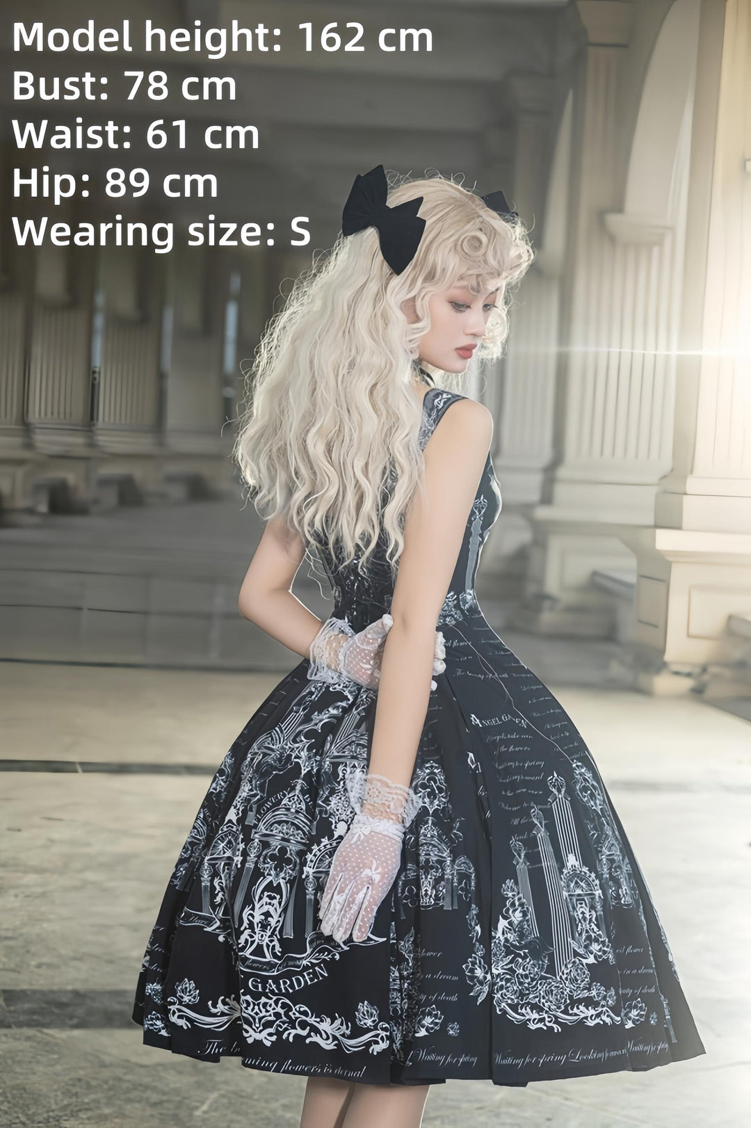 Vault Design~Angel Garden~Elegant Lolita JSK Six-panel Lolita Black Dress