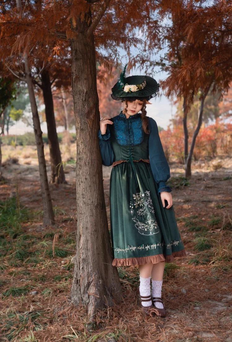 Twin Trees' Celestial Glow - Classic Lolita Bust-Supporting JSK, Plus Size 44508:810836