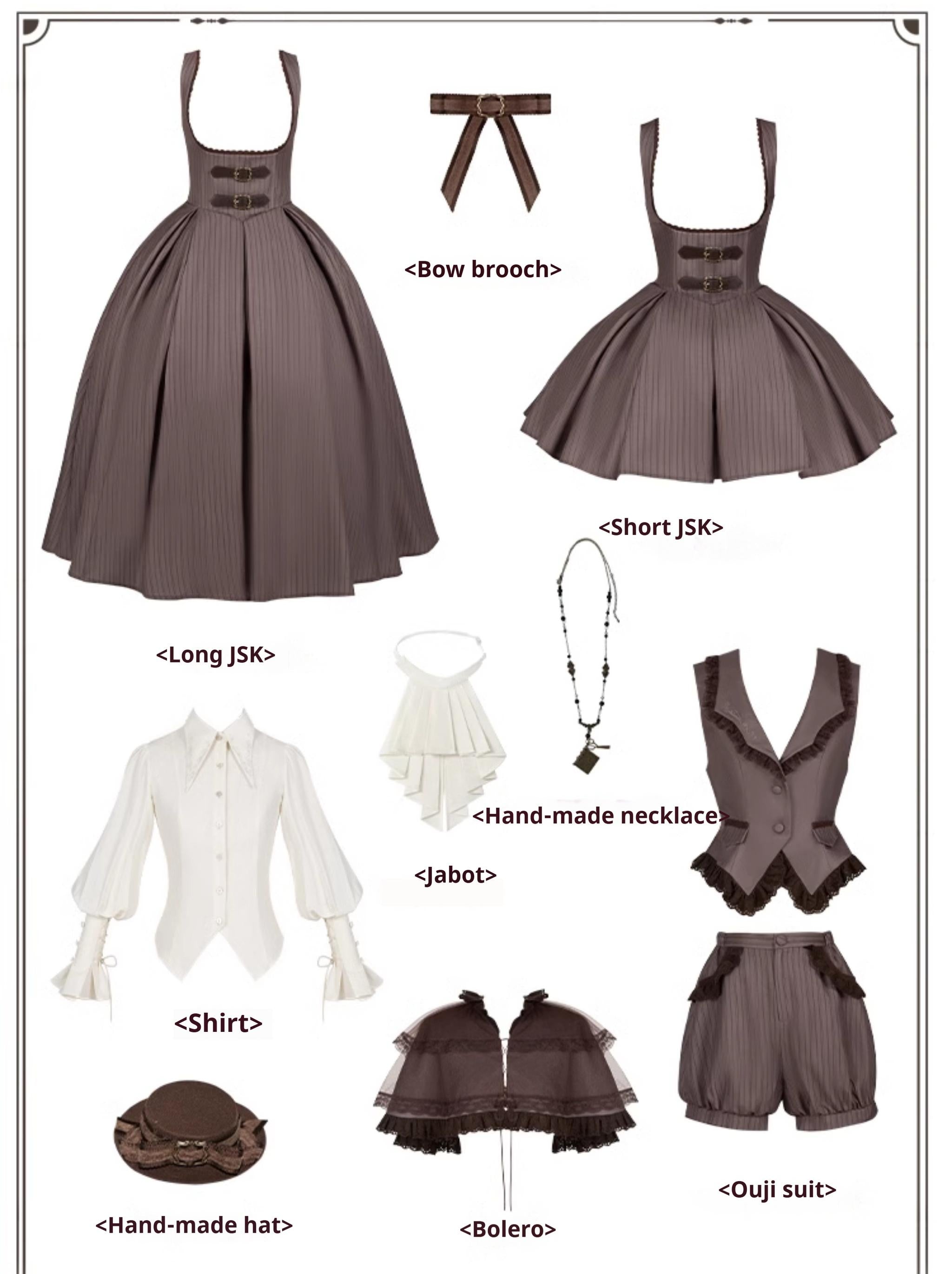 With PUJI~Ouji Lolita Shirt Bust-supporting JSK Dress 40000:647842