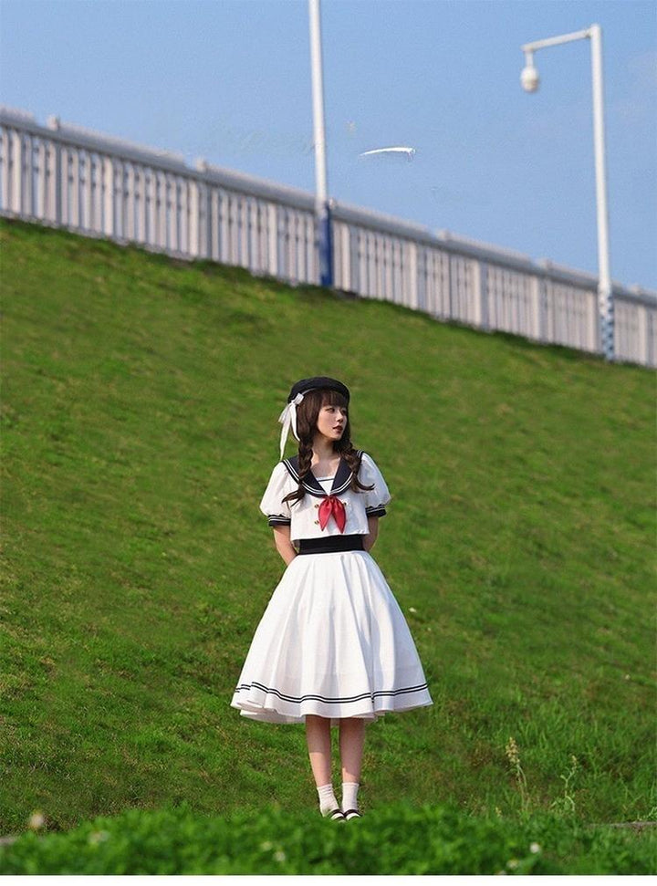 Beleganty - Sea and Wind Separate SP3.0 - Sailor Lolita Puffy Sleeve Blouse