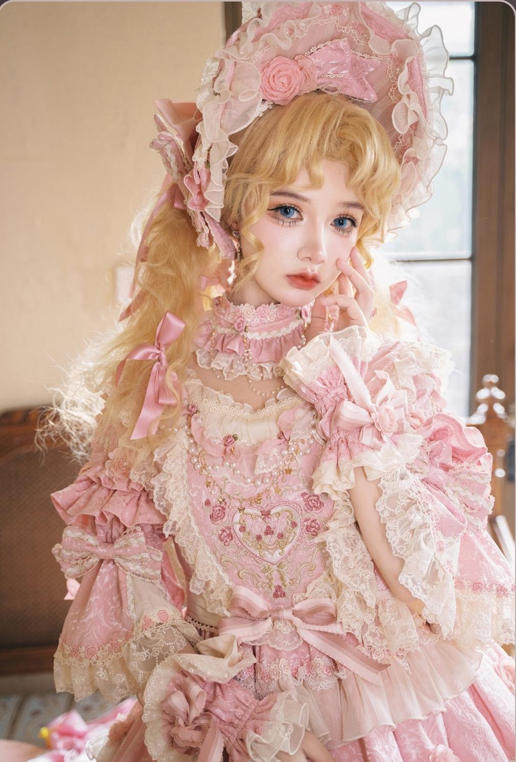 Bramble Rose - Antique Cake - Vintage Lolita OP Princess Dress Gorgeous Lolita Outfit 41536:701644