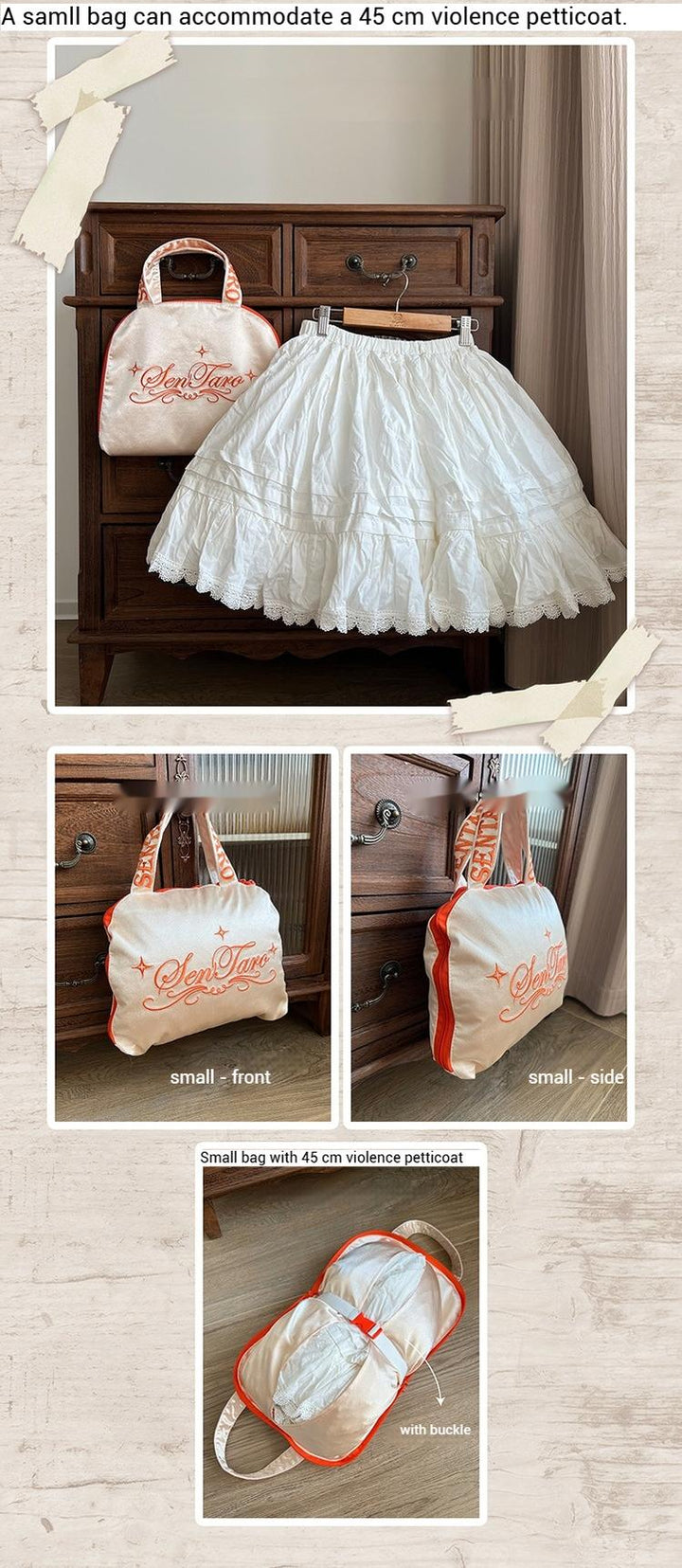 Sentaro~Lolita Petticoat Storage Bag in Two Sizes