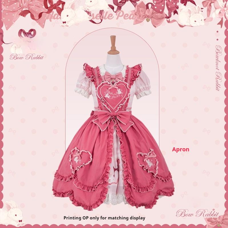 Mademoiselle Pearl~Bow Bunny~IP Collab Sweet Lolita OP Dress Bow JSK OP 38022:578744