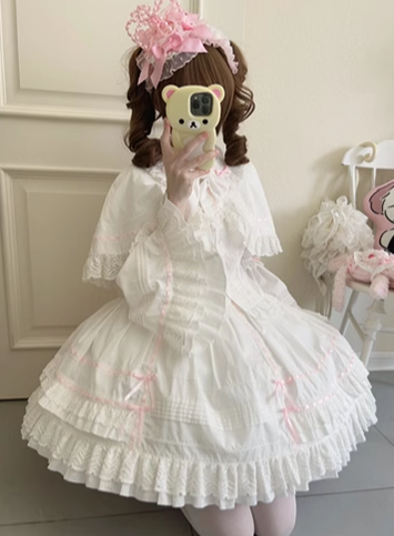 AerialCat - Praying Snowfall - Old School Lolita Skirt Suit Cape Princess Sleeve Shirt 39180:615990