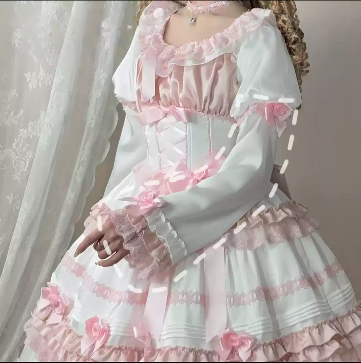 Uncle Wall Original~Stacked Black Currant~Gothic Lolita OP Dark Adjustable Lolita Dress (L M S) 39928:764572