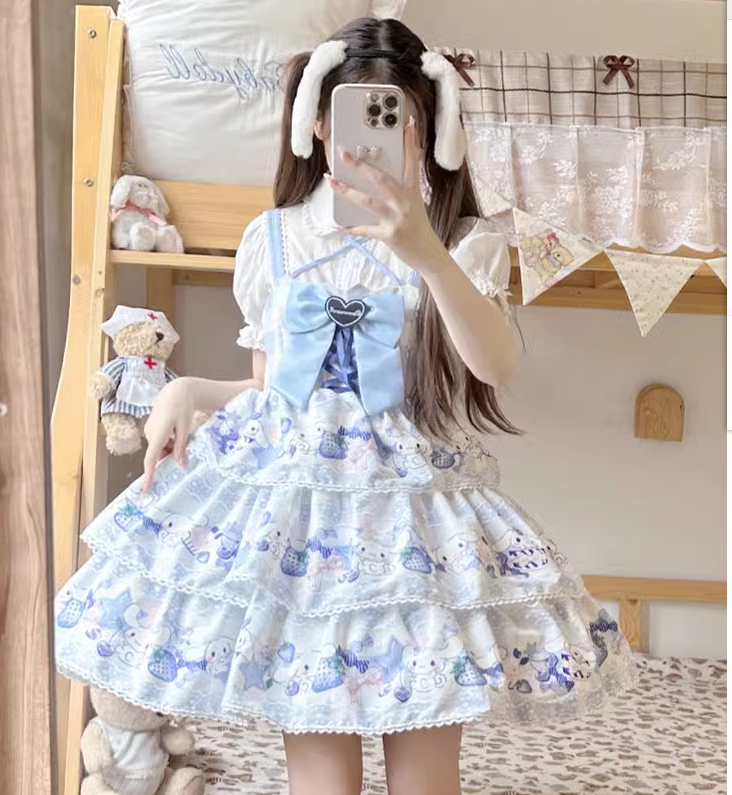 Confession Ballon~Hard Cardy~Kawaii Lolita Kuromi Print JSK