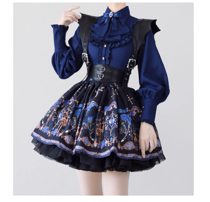 Time Memory - Elegant Lolita Slim Fit Mutton Sleeve Blouse 16422:216492