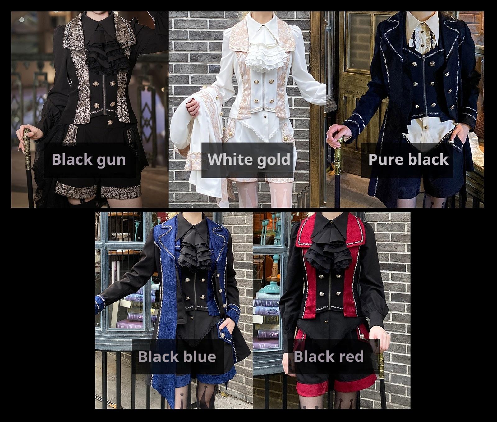 Oath of the Chapter - Ouji Lolita Suit Embroidered Prince Vest Shorts Coat 40532:662018