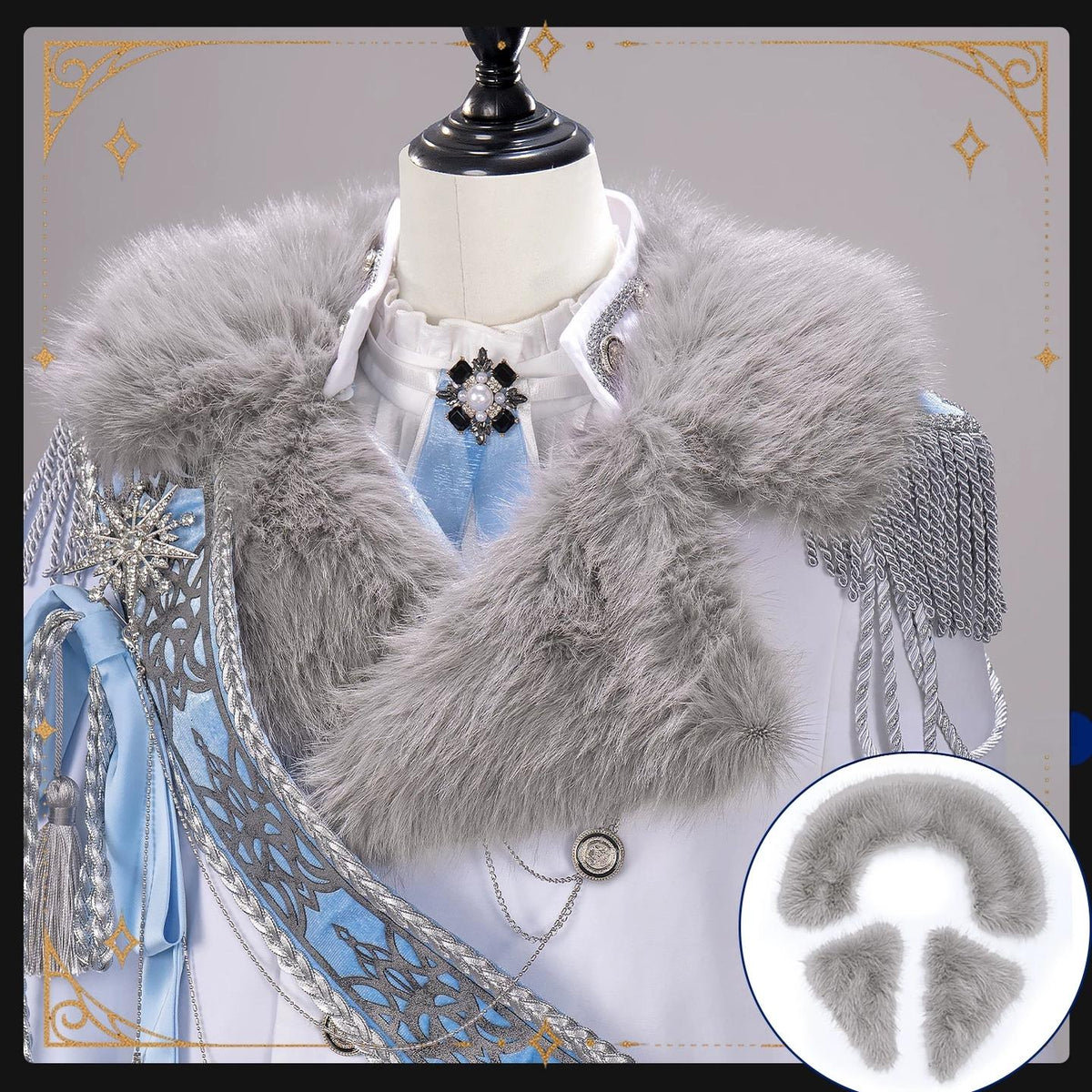 Canticle of Rites - Military Ouji Lolita Jacket & Shorts Set, Detachable Train 46053:873853