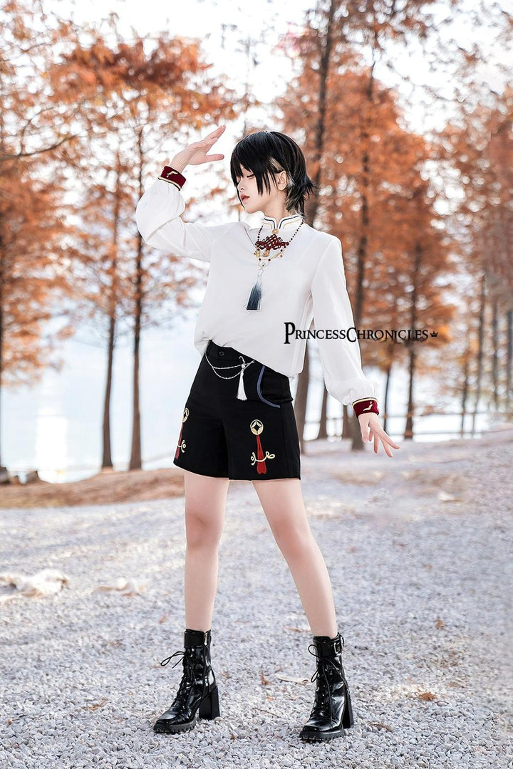 Princess Chronicles~Fortune and Treasure~Chinese Style Ouji Lolita Shorts Set with Cash Coins Details