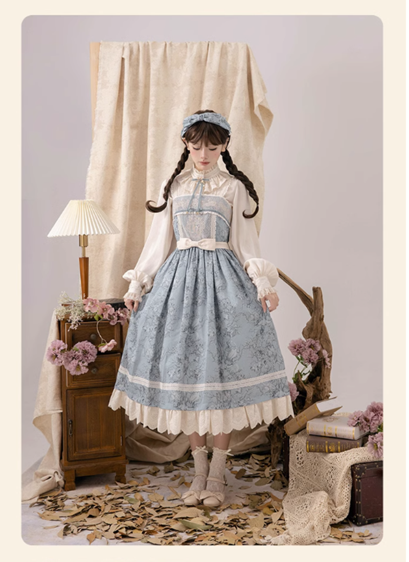(Buyforme)NyaNya~ Lapland Forest~ Lolita Elegant Vintage Floral JSK OP Dress   