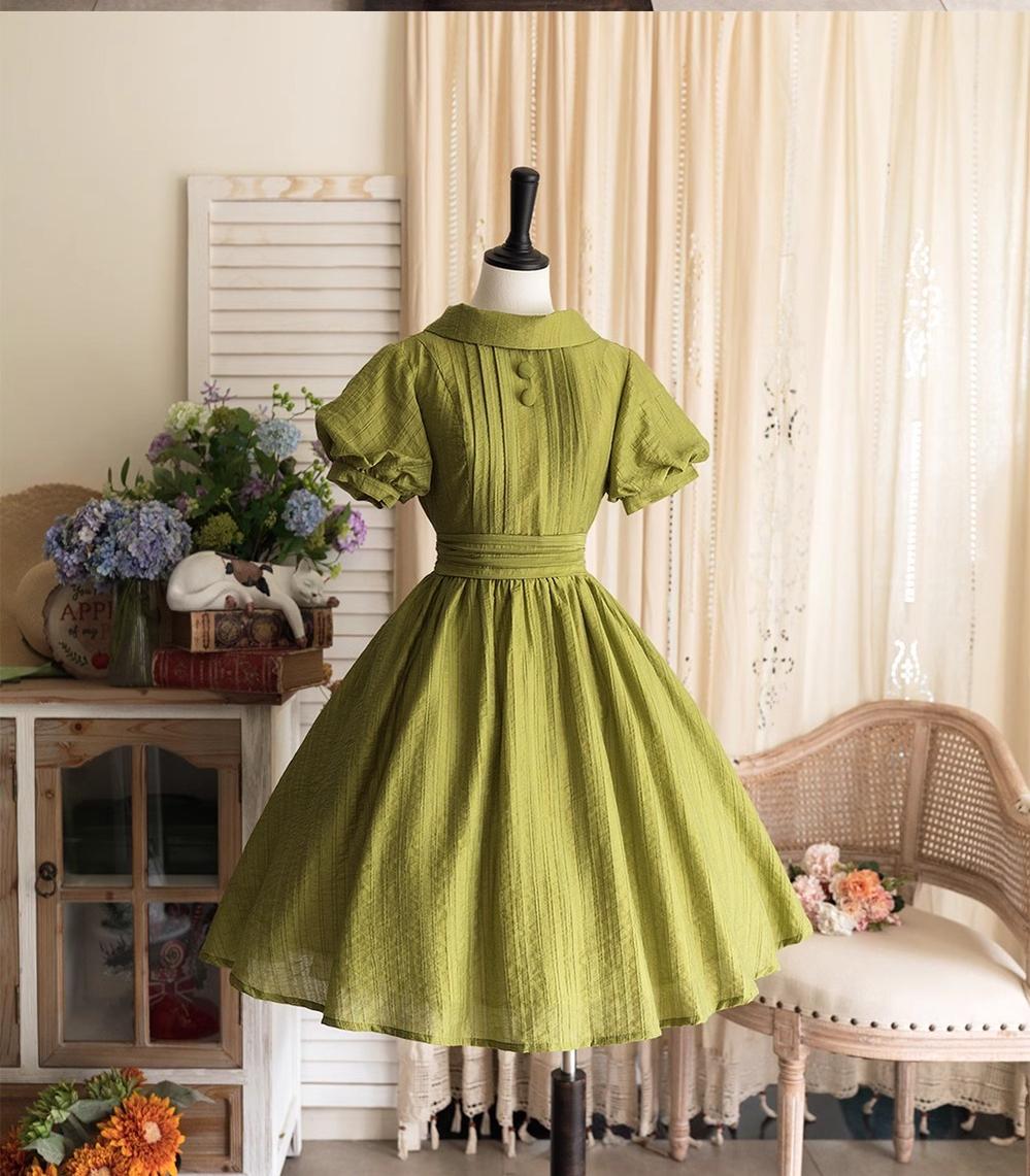 Forest Wardrobe~Forest Gallery~Classic Lolita OP Dress Country Style Tencel Dress 38364:589586