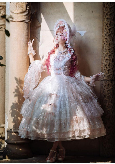 (BFM)Cat Fairy~Cherry Blossom Girl~Gorgeous Lolita JSK Dress Tea Party Dress S Vibrant Girl Pink 