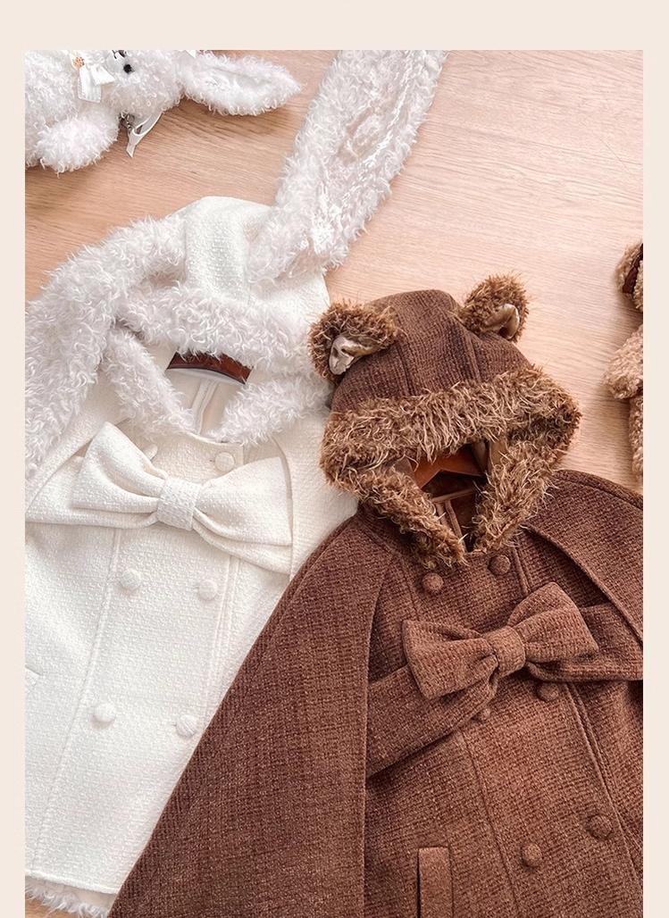 Tan Tuan~Rabbit & Bear~Winter Kawaii Lolita Cape and Shorts