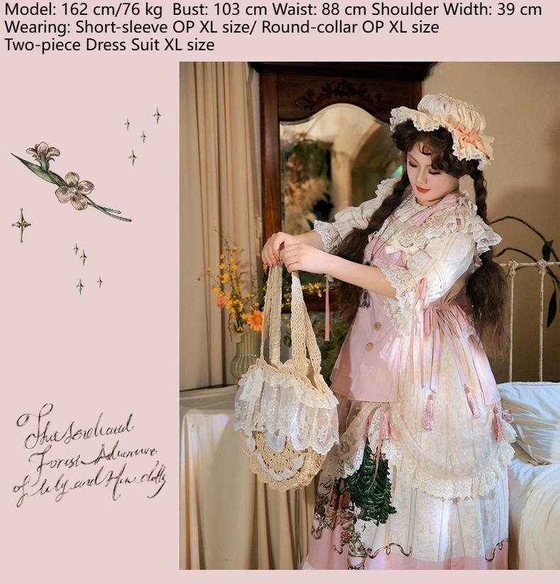 NanShengGe~Girl's Story Book~Plus Size Sweet Lolita OP Dress Two-piece Dress Suit 40704:673708