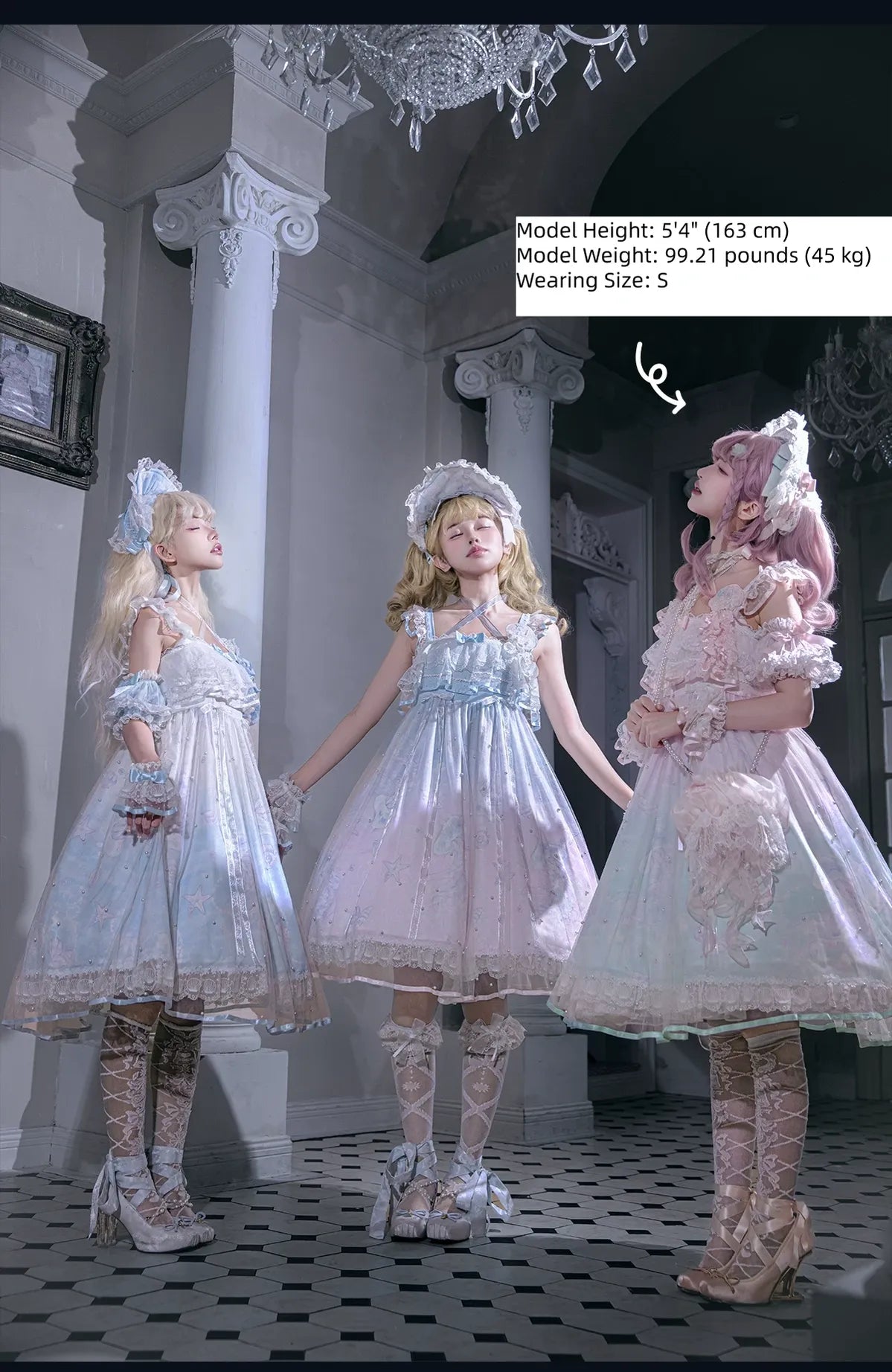 Windchime Jellyfish - Sweet Lolita Halter Neck JSK Dress, Jellyfish Print & Overlay 45756:861328