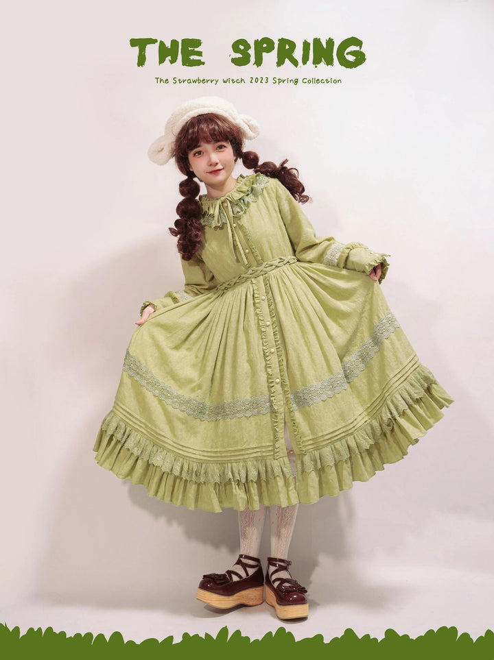 Strawberry Witch~The Spring~Cotton Lolita Plus Size OP Dress   