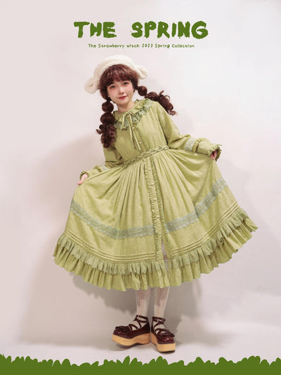 Strawberry Witch~The Spring~Cotton Lolita Plus Size OP Dress   