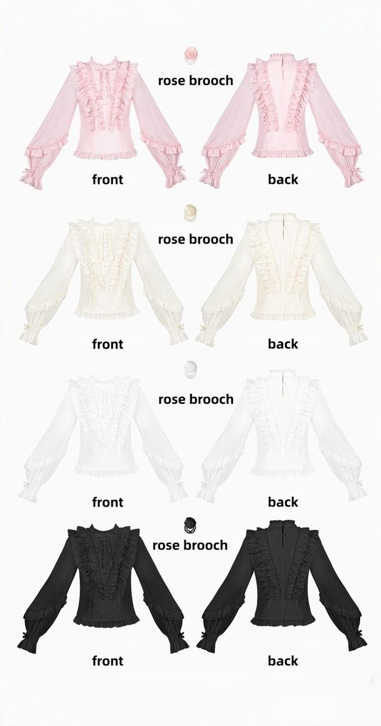 Miss Laura - Versatile Classic Lolita Blouse, Lattern Sleeves 44703:819378