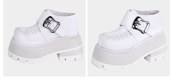 Angelic Imprint~Punk Lolita White Platform Shoes   