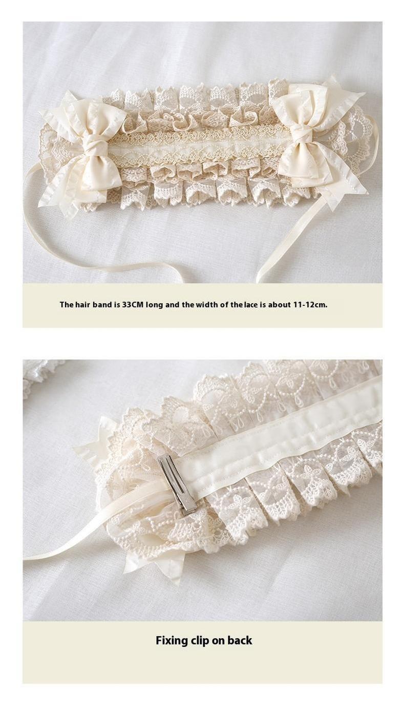 Xiaogui~Elegant Lolita Ivory Lace Hair Band