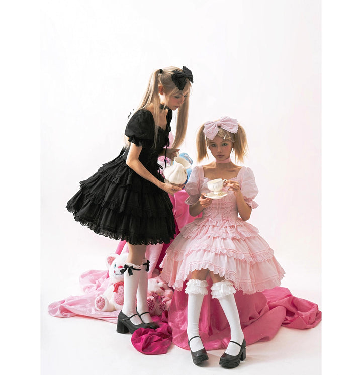 MEEKWIND~Miss Flora~Cotton Sweet Lolita Dress Set Doll-like OP and JSK