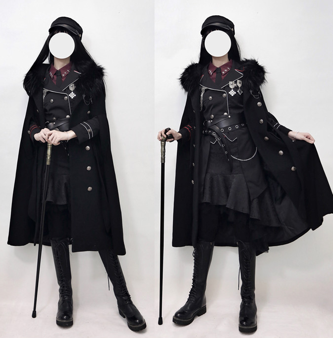 YourHighness~Gothic Lolita Suits Red Black Coat and SK