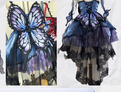 Star fantasy~Butterfly Ballet~Gothic Lolita Butterfly Shaped JSK   