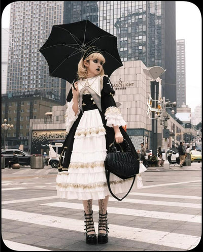 Jellyfish Lolita~Cross Contract~Eegant Lolita OP Dress Jellyfish Lolita Accessories   