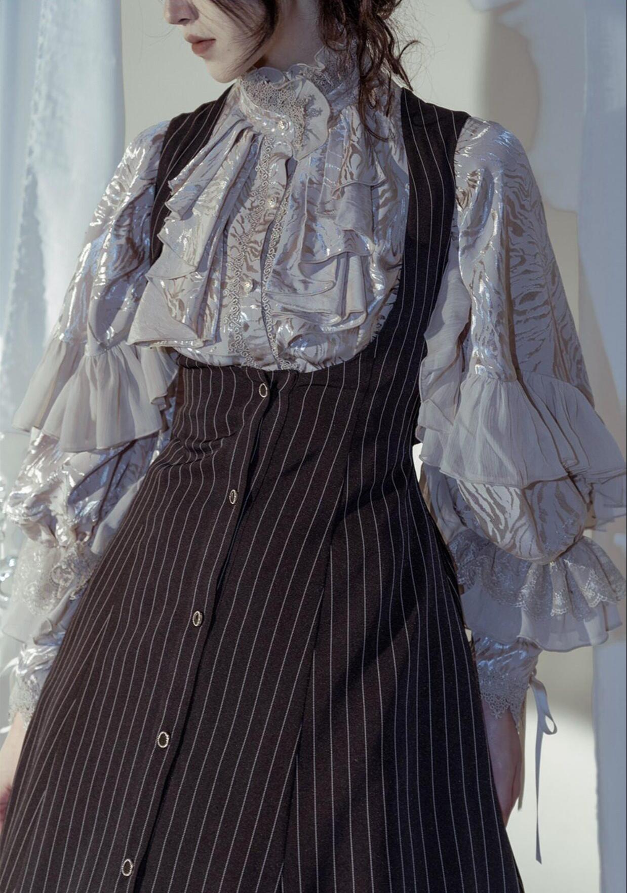 Dragon Bone Cemetery - Gothic Lolita Long Sleeve Blouse