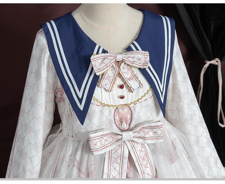 OCELOT~Classic Lolita OP Sailor Collar Elegant Lolita Dress   