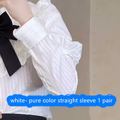 (Buyforme)Uncle Wall Original~Rich Girl~Elegant Lolita SK and Shirt S white- pure color straight sleeve 1 pair 