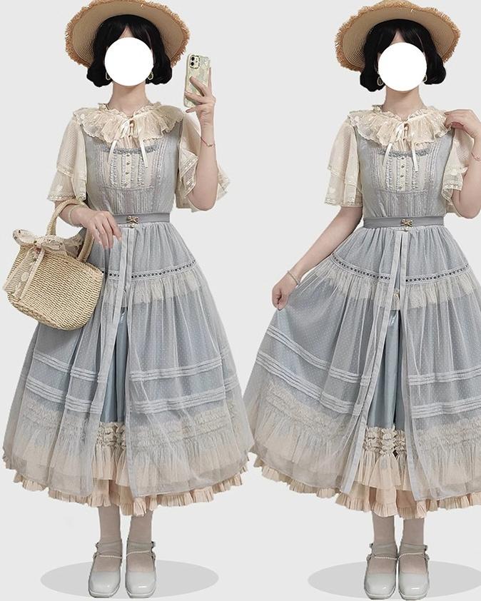 (BFM)Time Memory~Sweetheart Curtain~Sweet Lolita Shawl Short Sleeve Lace Cardigan   