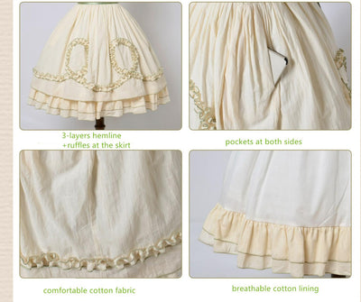 (BFM)Magic Tea Party~Classic Lolita JSK Dress Solid Color Short Sleeve Dress   