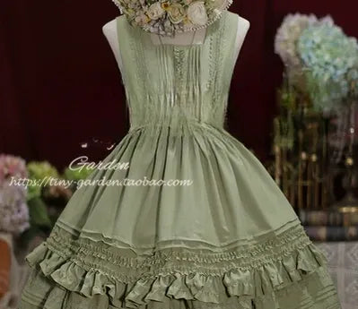 Tiny Garden~Nocturne Reminiscence~Elegant Lolita JSK Dress Multi-Wear Apron Dress Set   
