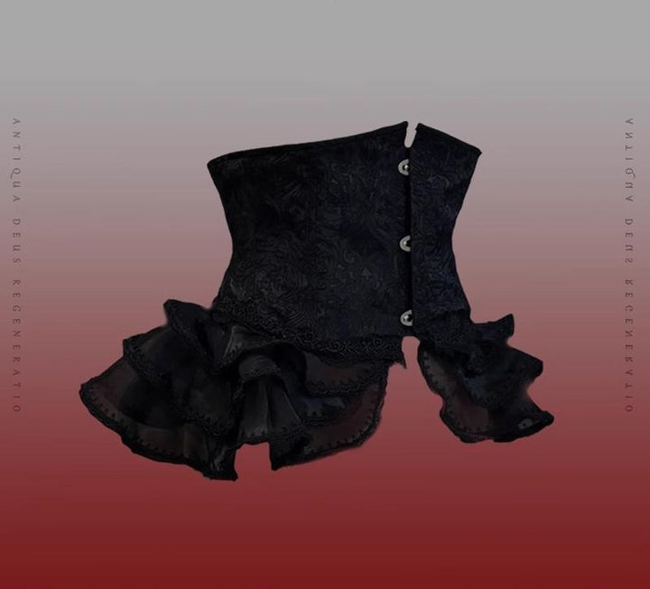 (BFM)Caged Bird Hotel~Reborn Ancient God~Gothic Lolita Shirt Lolita Skirt Set S Black waistband 